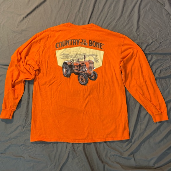C2B Country To The Bone Long Sleeve Back Graphic Long Sleeve T-Shirt XL - Picture 1 of 6